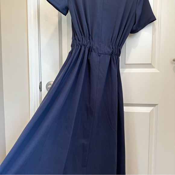 SOLD!on eBay Weekend MaxMara Label-cut Giro Belted Jersey &Satin Midi Dress - Picture 16 of 17